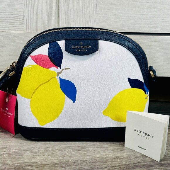 kate spade new york Handbags - Kate Spade New York Sylvia Lemon Zest XL Dome Crossbody Bag NWT Saffiano Leather